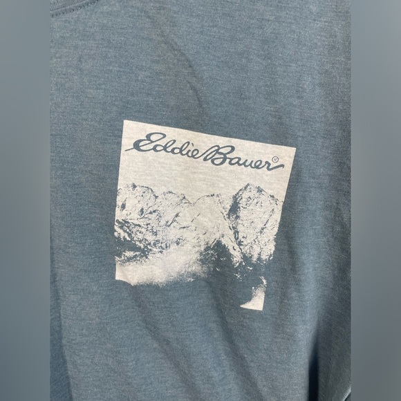 Eddie Bauer Blue “Live Your Adventure” Graphic Short Sleeve Shirt XL Men’s GUC - Picture 11 of 12